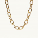 Gold necklace with chunky chain links