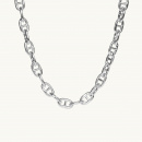 Silver necklace with anchor chain links