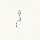 LETTER COIN CHARM SILVER