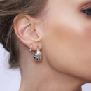 Combination on ear, fig hoops and ppg diamond