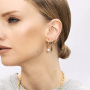 Mini link & padel earring in silver on model