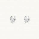 Palm leaf earrings in sterling silver, mini