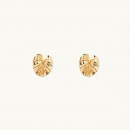 Palm leaf earrings in gold, mini
