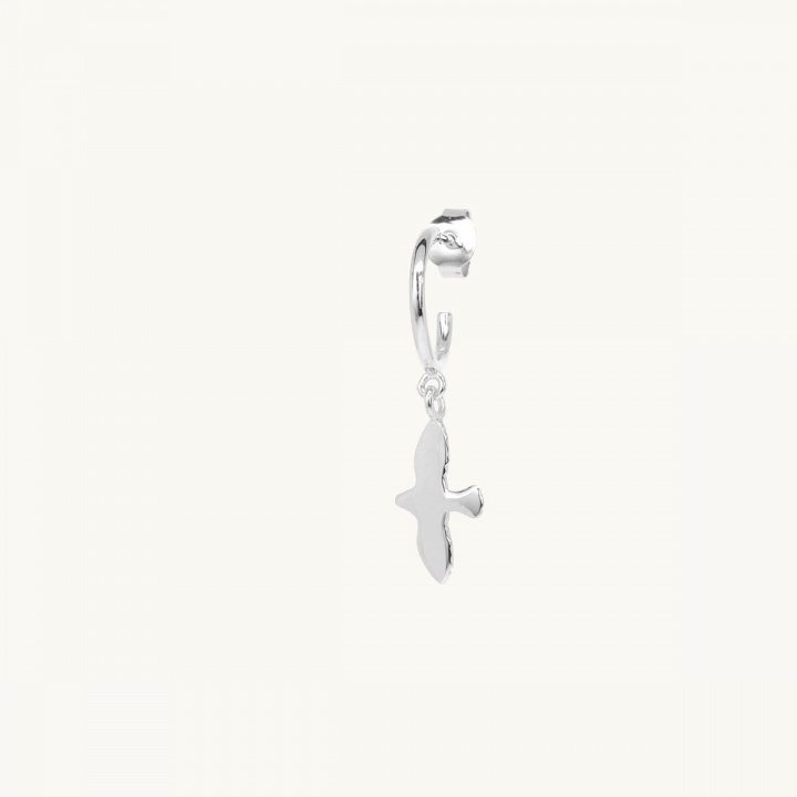 Earrings with dove in sterling silver