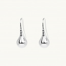 Earrings on hooks with black diamonds, stones, drop, globe, 925 sterling silver