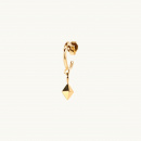 Earring in shape of a diamond on a hook in gold
