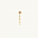 Cross earrings on a hoop in gold