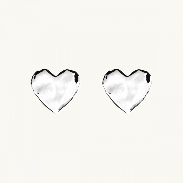 Heart earrings in silver