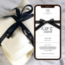 Mobile gift card with wrapped gift behind