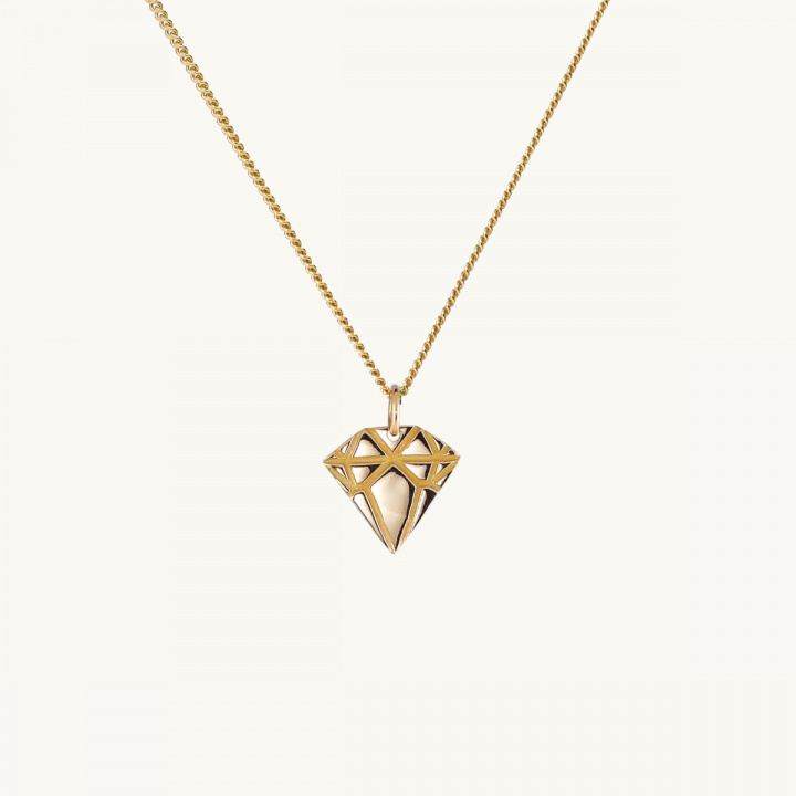 Necklace small diamond in 18K gold 