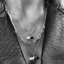 Necklace dove, mini dove, chunky chain