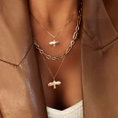 Gold necklace dove small and mini