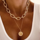 CROSS COIN NECKLACE GOLD