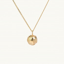 A necklace in shape of a globe in gold