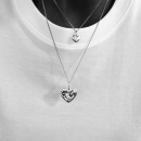 ORGANIC HEART NECKLACE SILVER
