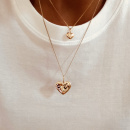 LOVE FILLED HEART NECKLACE GOLD