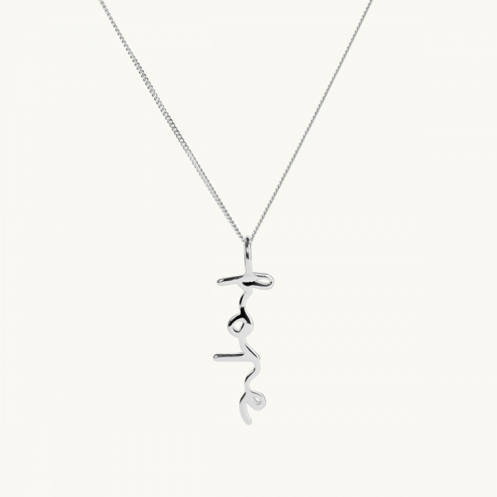 a piece of jewelry that says hope in sterling silver 