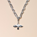 ORGANIC DOVE CHUNKY CHAIN NECKLACE SILVER