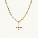 organic dove on a chunky chain in gold plated brass