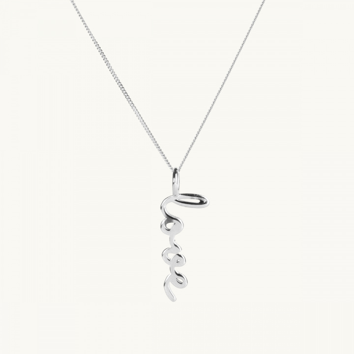 A love necklace in sterling silver.