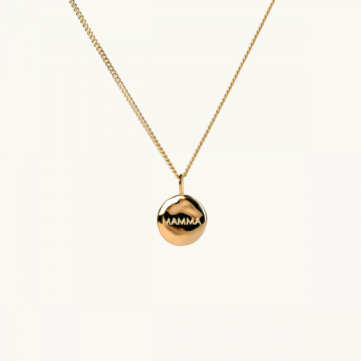 Organic coin in gold with the engraving MAMMA