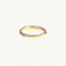 Thin band ring in gold plated brass