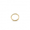 Thin band ring in gold plated brass