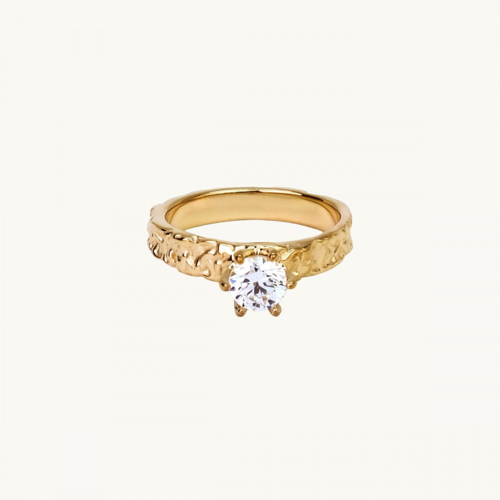 Small Princess ring in gold plated brass 