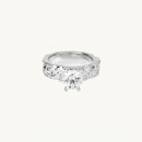 Princess ring in sterling silver with cz stone