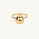 Ring in gold with white cz stones