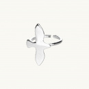 Adjustable dove ring in sterling silver