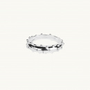 a highly polished silver ring with small drops, 