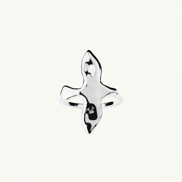 uneven dove ring in sterling silver
