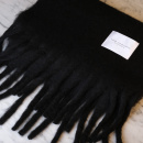 Black fluffy scarf